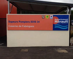 Panneau Pompier SDIS 34
